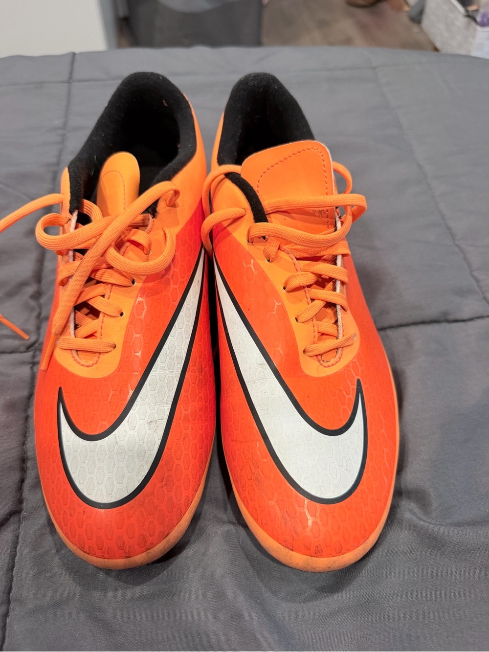 Nike Men’s Orange Sneakers with White Swoosh